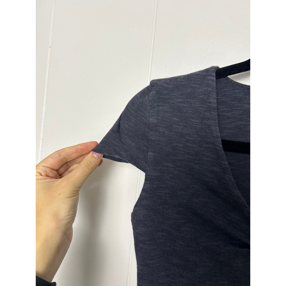 Horny Toad Dress Women's S Grey Organic Cotton Blend A-Line V-Neck Athleisure - Picture 6 of 6